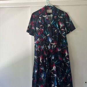 Jason Wu Dark Floral Midi Dress